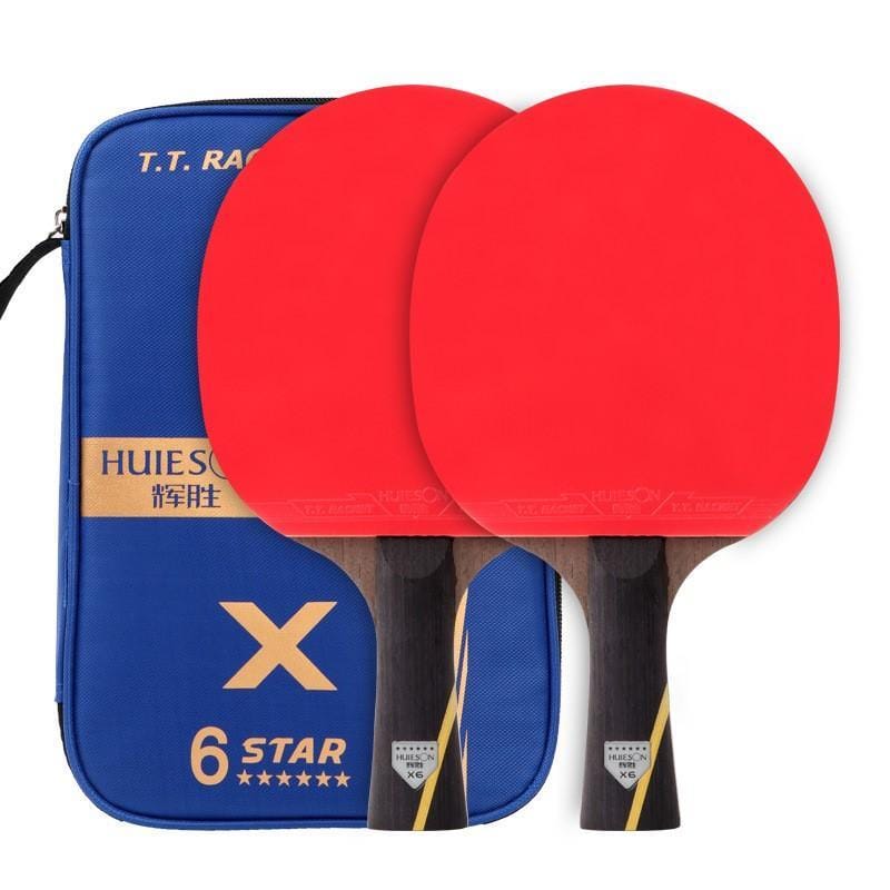 Huieson Offensive Carbon 6 Star Table Tennis Bat Set - Table Tennis Hub Huieson