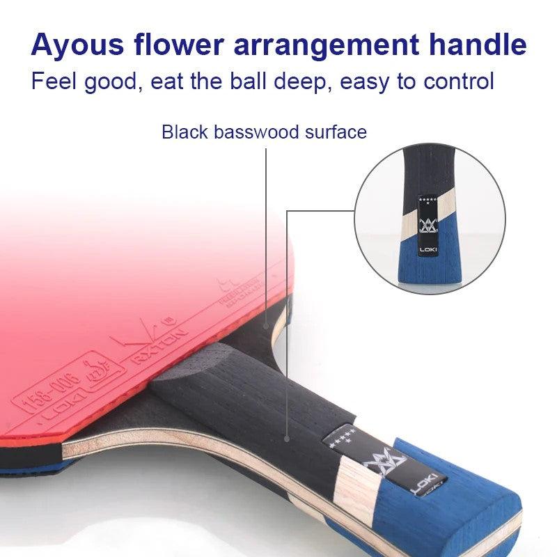 LOKI 6 Star Carbon Table Tennis Bat - Table Tennis Hub