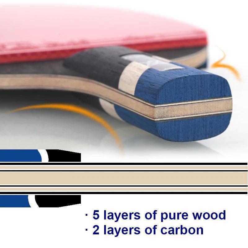 LOKI 6 Star Carbon Table Tennis Bat - Table Tennis Hub