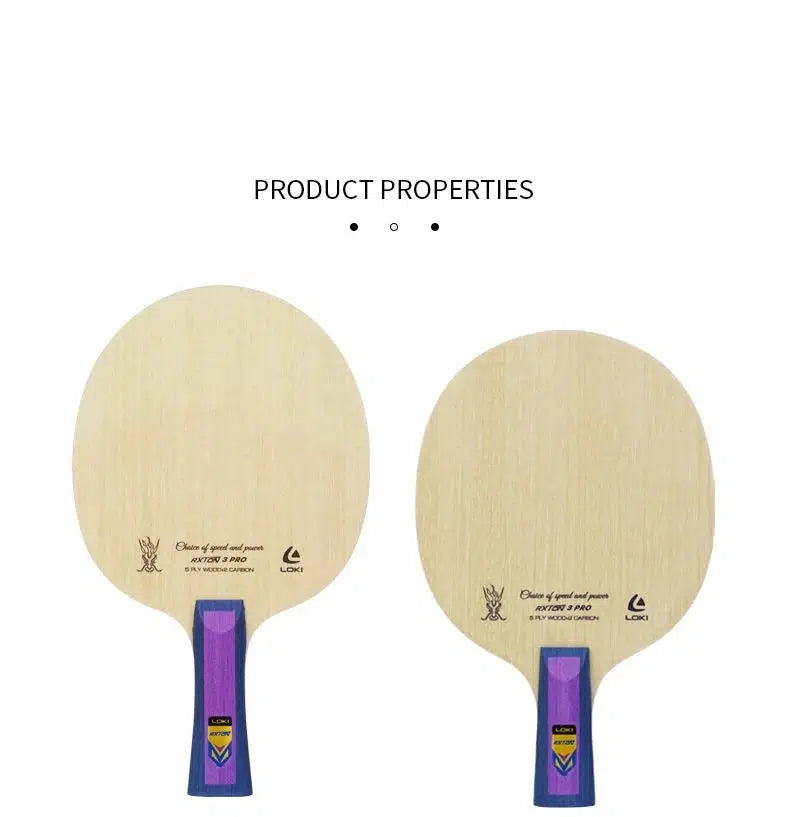 LOKI RXTON 3 PRO Table Tennis Blade 7 Ply Carbon