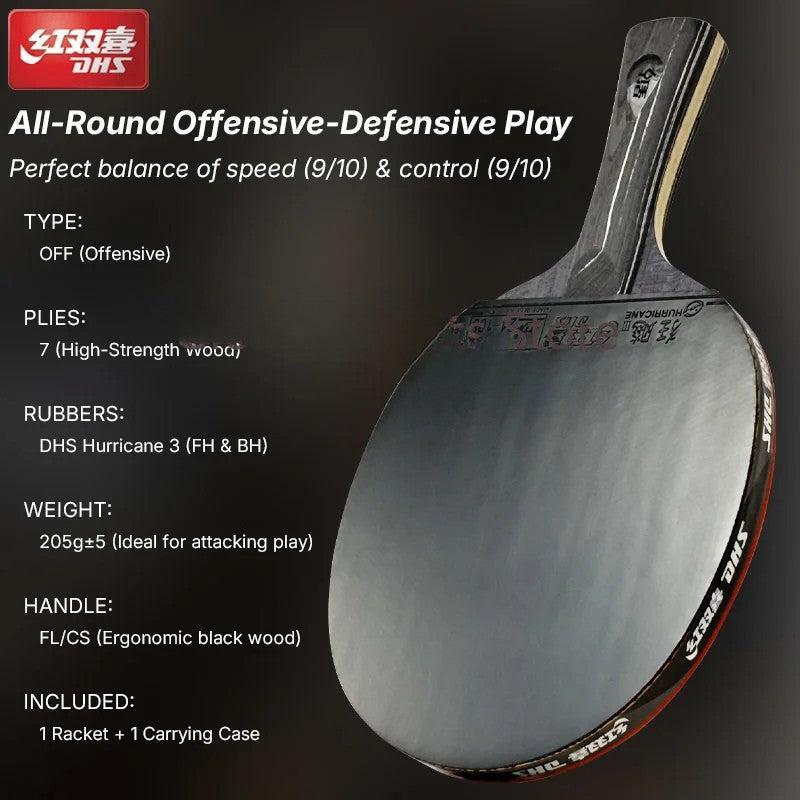 Dhs Tt Racket DHS DIAMOND Black Premium Table Tennis Racket | Table Tennis Hub