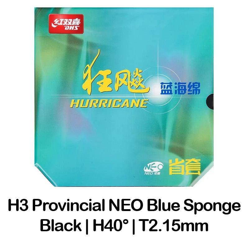 DHS Hurricane 3 NEO Provincial Blue Sponge - Table Tennis Hub DHS