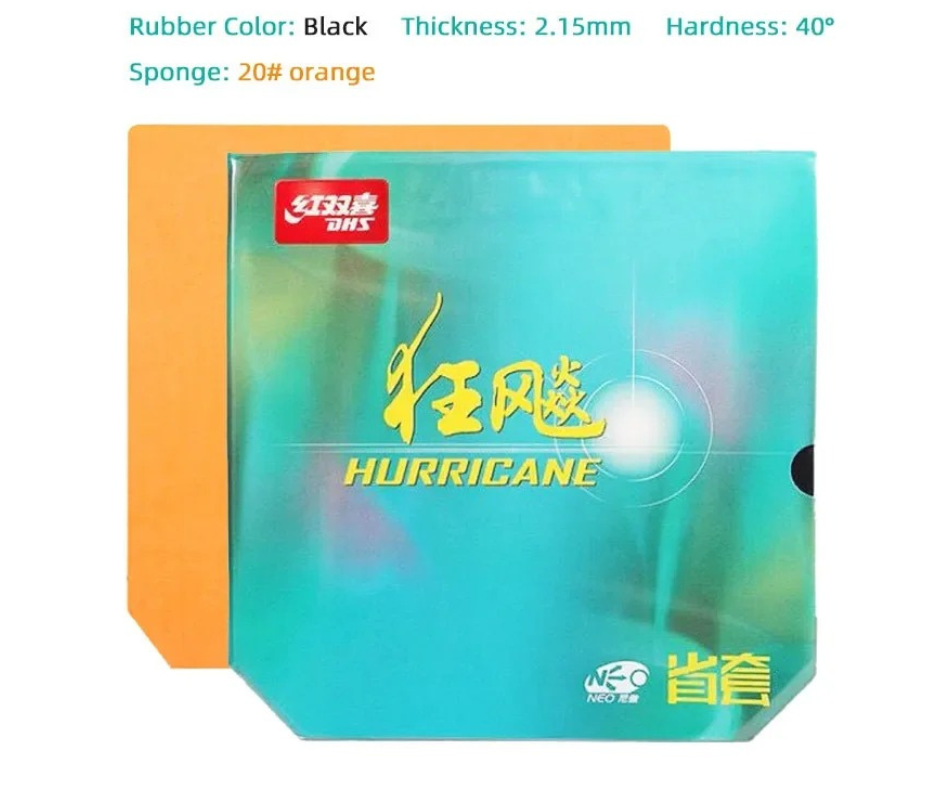 DHS Hurricane 3 NEO Provincial Orange Sponge - Table Tennis Hub DHS