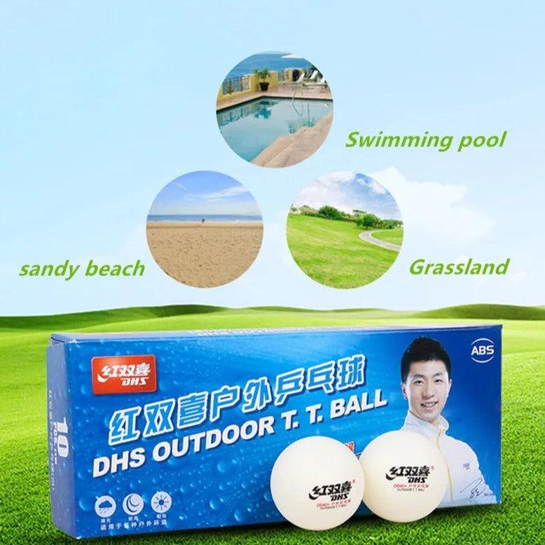 DHS Outdoor Plastic 40+ Table Tennis Balls