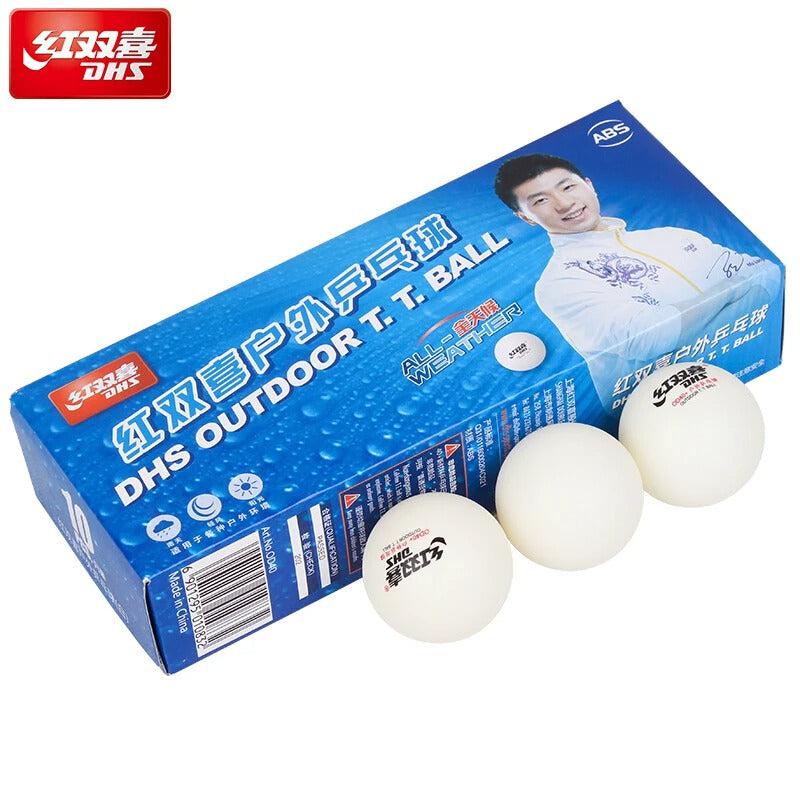 DHS Outdoor Plastic 40+ Table Tennis Balls - 10 Pack