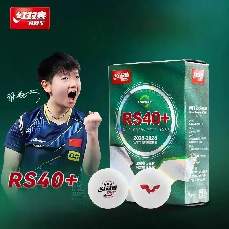 DHS RS40+ 3-Star WTT Table Tennis Balls