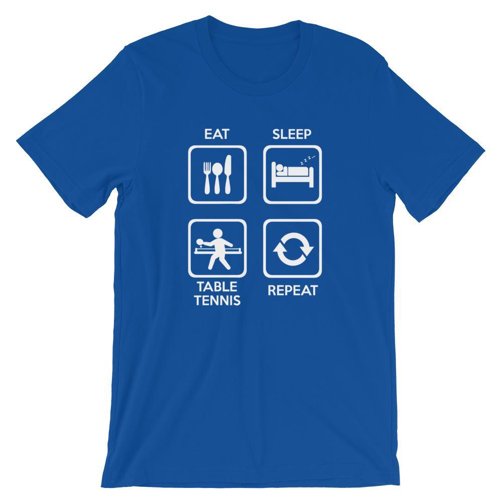 Eat Sleep Table Tennis Repeat T-Shirt - Table Tennis Hub Table Tennis Hub