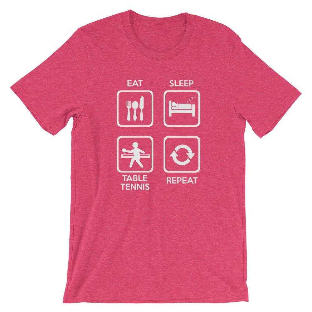 Eat Sleep Table Tennis Repeat T-Shirt - Table Tennis Hub Table Tennis Hub