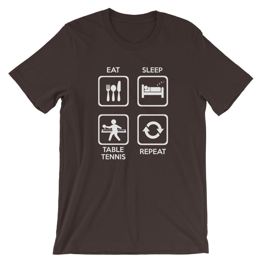 Eat Sleep Table Tennis Repeat T-Shirt - Table Tennis Hub Table Tennis Hub