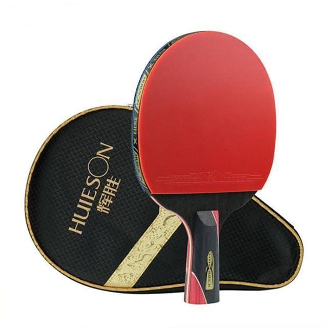 Huieson 5 Star Carbon Fibre Table Tennis Bat + Case - Table Tennis Hub Huieson