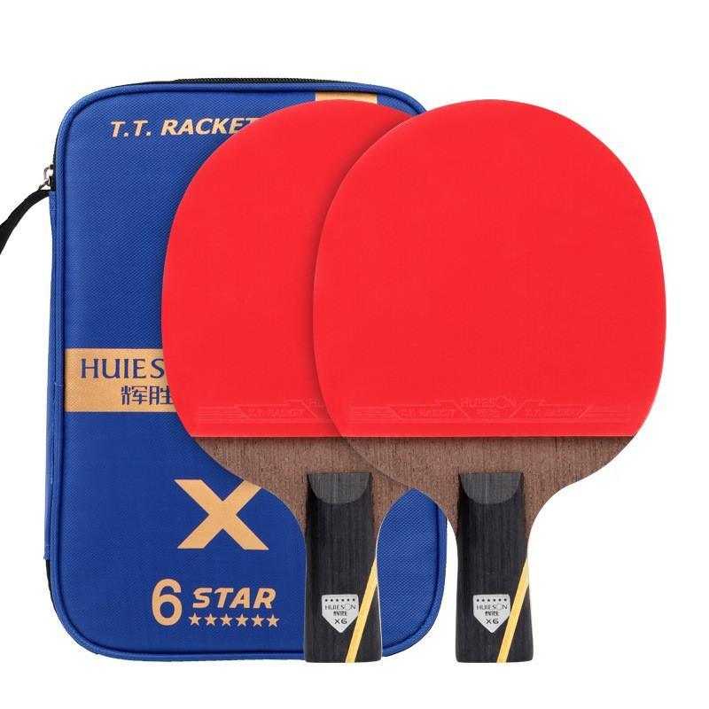 Huieson Offensive Carbon 6 Star Table Tennis Bat Set - Table Tennis Hub Huieson