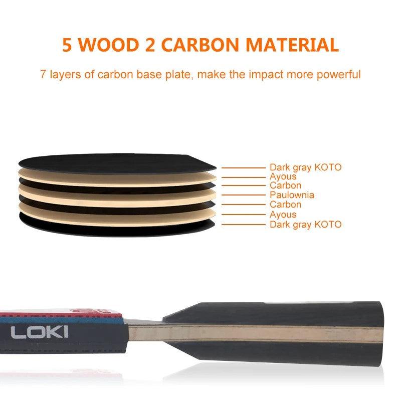 LOKI Arthur 9 Star Carbon Bat - Table Tennis Hub