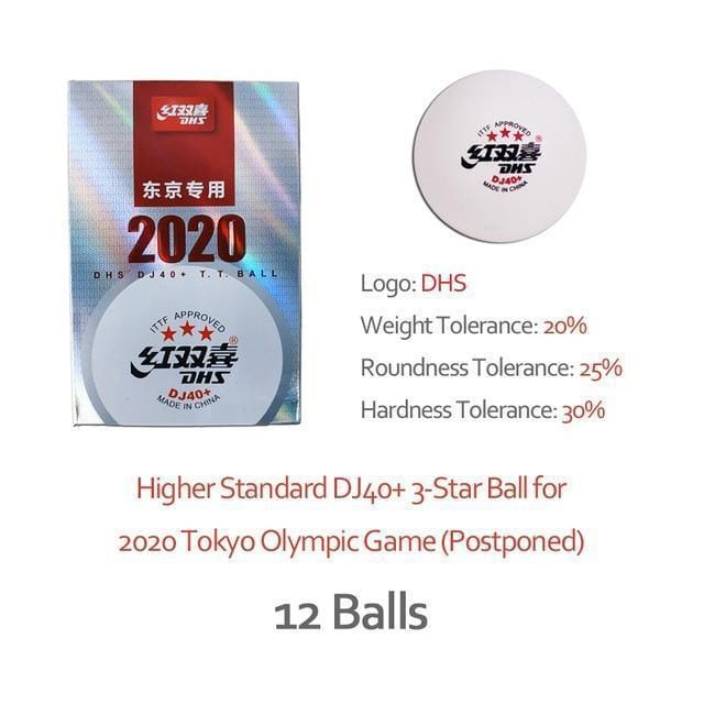 New DHS DJ40+ 3-Star Table Tennis Ball Tokyo Olympic Games - Table Tennis Hub DHS