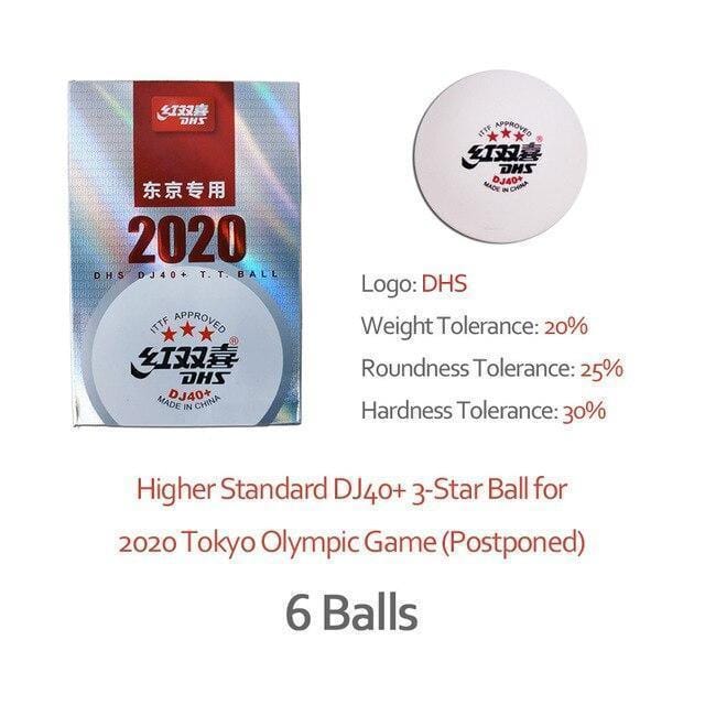 New DHS DJ40+ 3-Star Table Tennis Ball Tokyo Olympic Games - Table Tennis Hub DHS