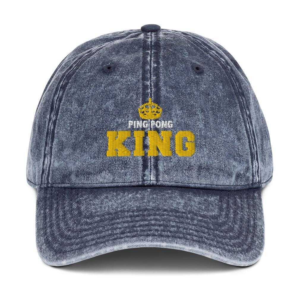 Ping Pong King Vintage Hat - Table Tennis Hub Table Tennis Hub