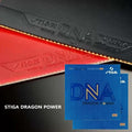 Stiga DNA table tennis rubber with packaging on a dark background