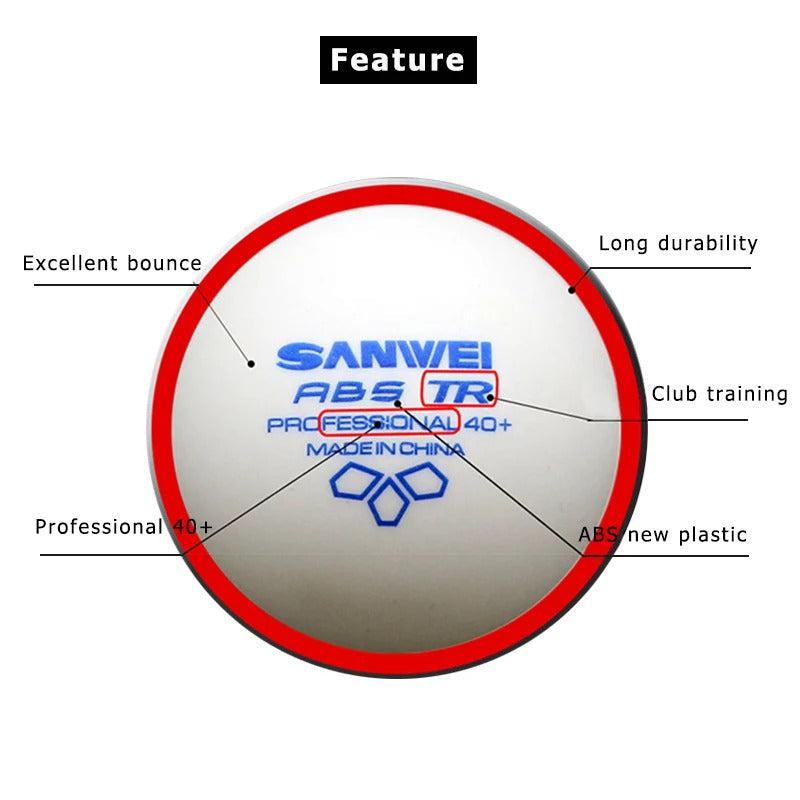 SANWEI TR 3-Star 40+ ABS Training Balls - Best for Robots