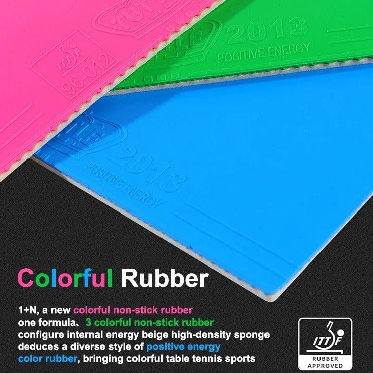 Tuttle Positive Energy ITTF Colored Table Tennis Rubber 