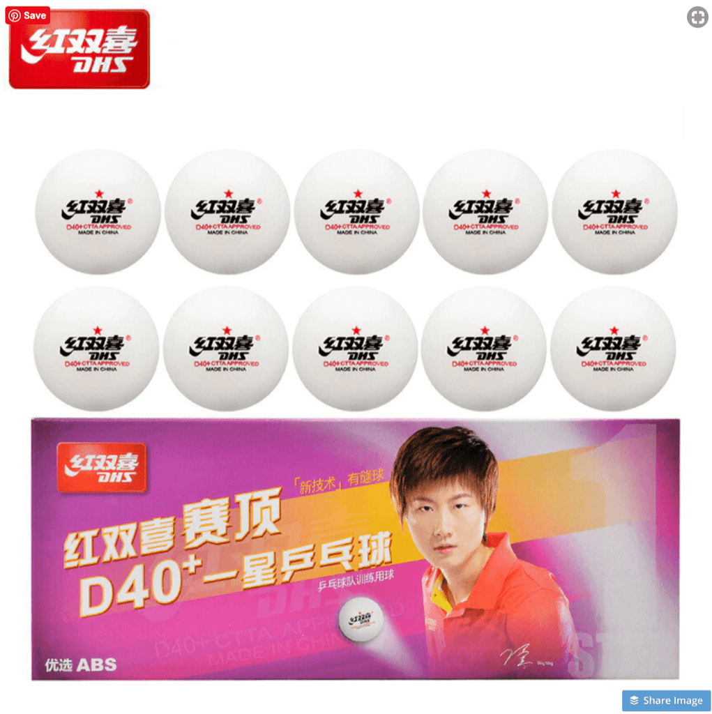 DHS Table Tennis Ball DHS D40+ 1-STAR Plastic ABS Ball - Table Tennis Hub