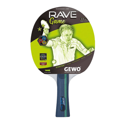 GEWO Rave Game Beginners Table Tennis Bat - Table Tennis Hub