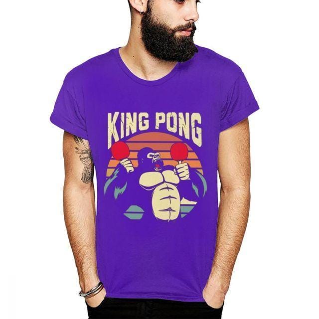 Gorilla King Pong Table Tennis T Shirt - Table Tennis Hub