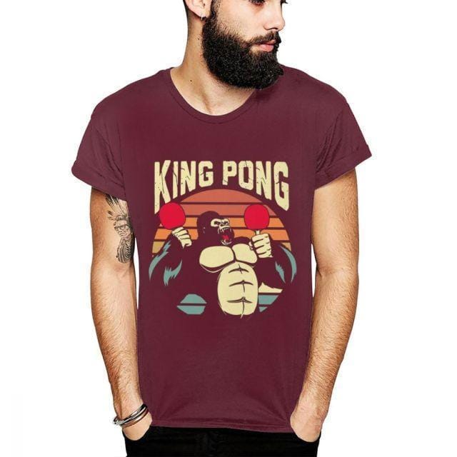 Gorilla King Pong Table Tennis T Shirt - Table Tennis Hub