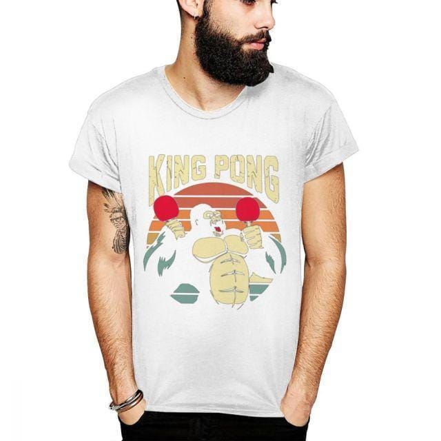 Gorilla King Pong Table Tennis T Shirt - Table Tennis Hub