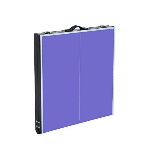 HOMCOM Folding Mini Compact Table Tennis Top Ping Pong Table Set - Table Tennis Hub