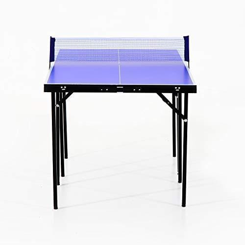 HOMCOM Folding Mini Compact Table Tennis Top Ping Pong Table Set - Table Tennis Hub