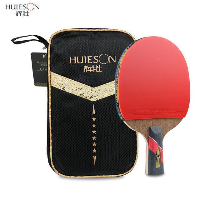 Huieson 6 Star Carbon Fibre Table Tennis Bat + Case - Table Tennis Hub