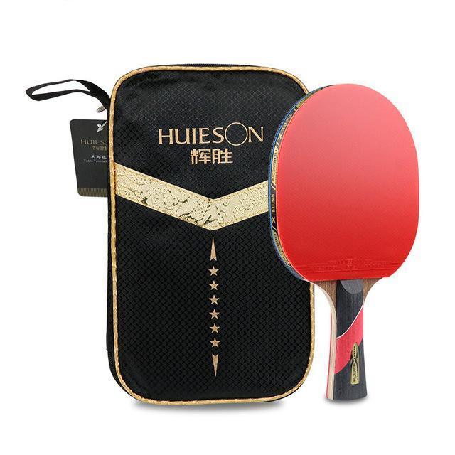 Huieson 6 Star Carbon Fibre Table Tennis Bat + Case, Bats, Huieson, Advanced, Beginner, Huieson, Intermediate, Pen Hold, Table Tennis Hub, 