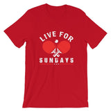 Live for Sundays Table Tennis T-Shirt, Casual T-Shirts, Table Tennis Hub, T-Shirts, Table Tennis Hub, 