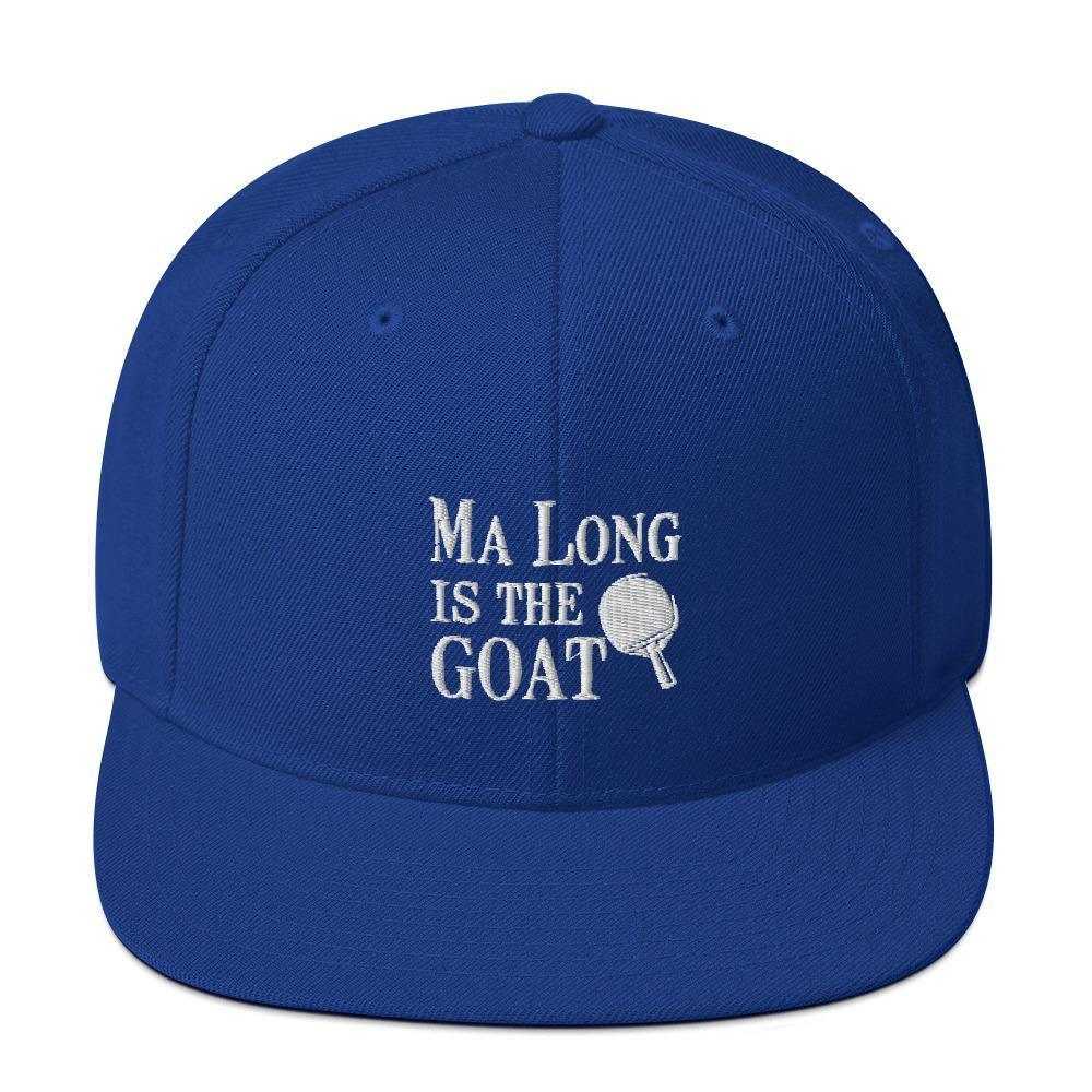 Ma Long is The GOAT Snapback Hat - Table Tennis Hub