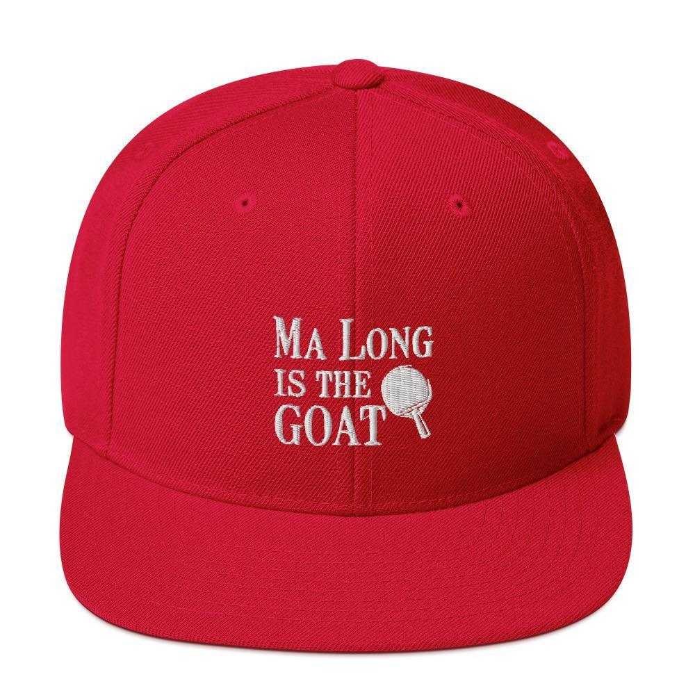 Ma Long is The GOAT Snapback Hat - Table Tennis Hub