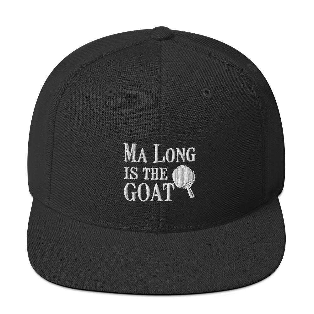 Ma Long is The GOAT Snapback Hat - Table Tennis Hub