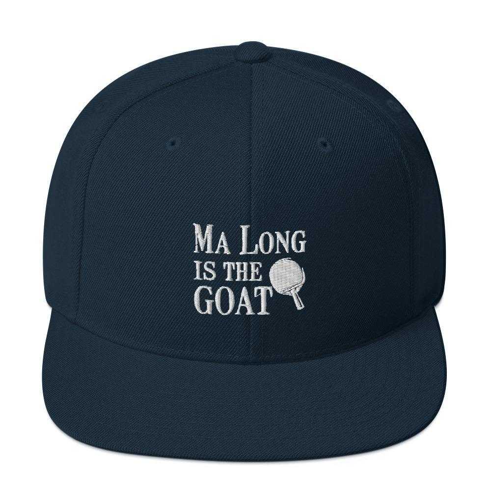 Ma Long is The GOAT Snapback Hat - Table Tennis Hub