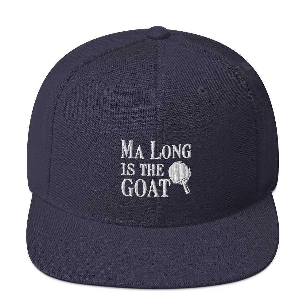 Ma Long is The GOAT Snapback Hat - Table Tennis Hub