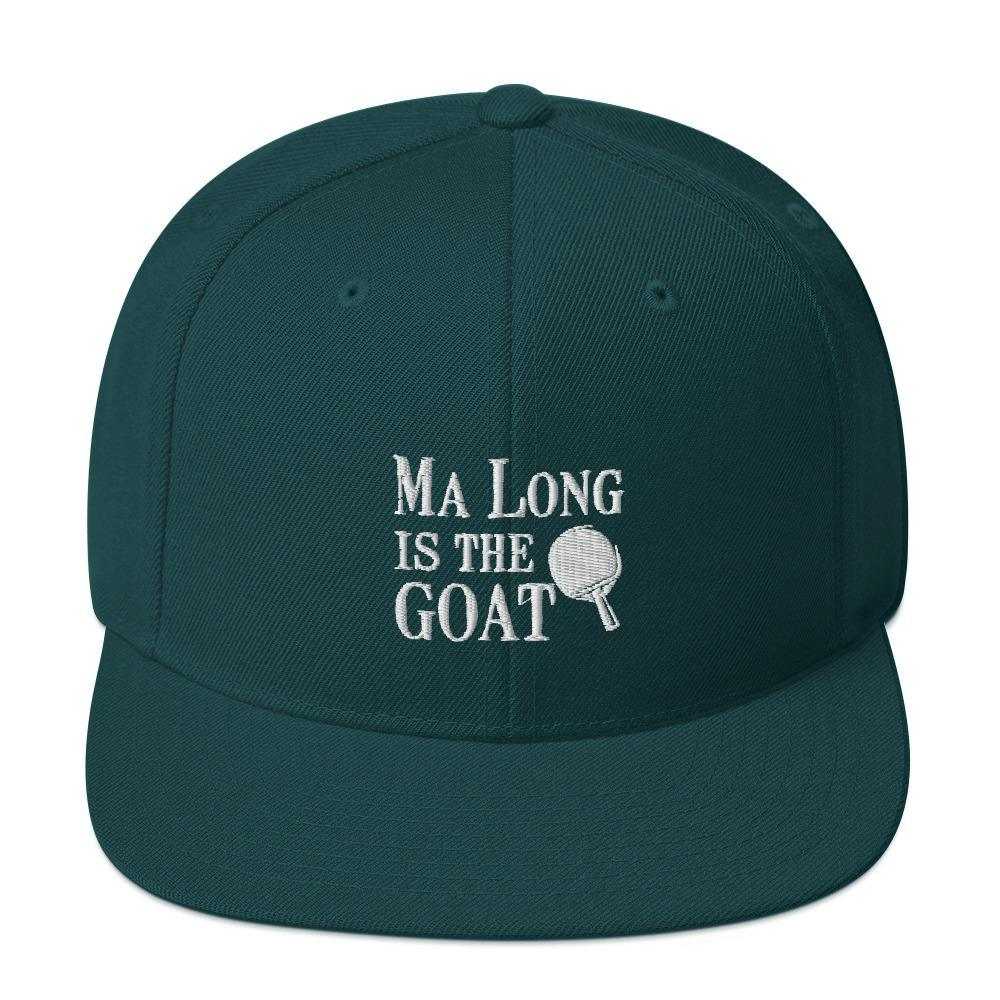 Ma Long is The GOAT Snapback Hat - Table Tennis Hub