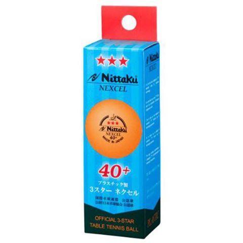 Nittaku Nexcel 3 Star 40+ Orange Ball (12 Balls) - Table Tennis Hub
