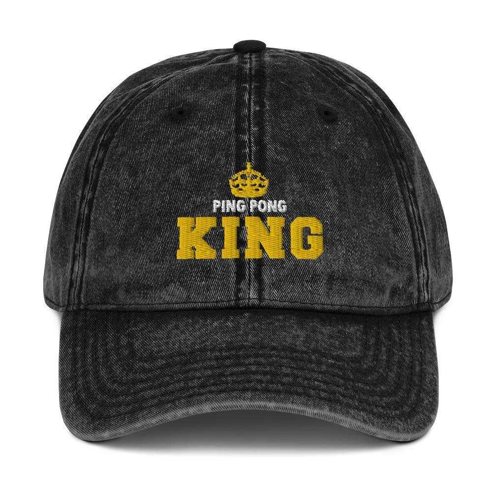 Ping Pong King Vintage Hat - Table Tennis Hub Table Tennis Hub