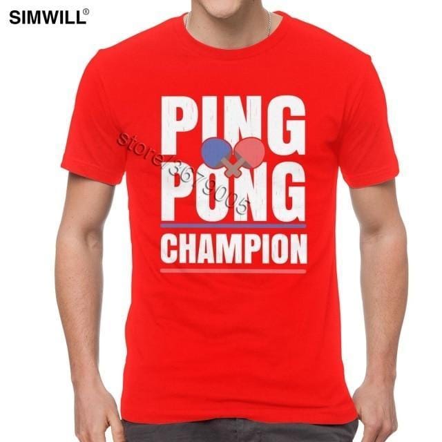 Retro Ping Pong Champion T Shirt - Table Tennis Hub