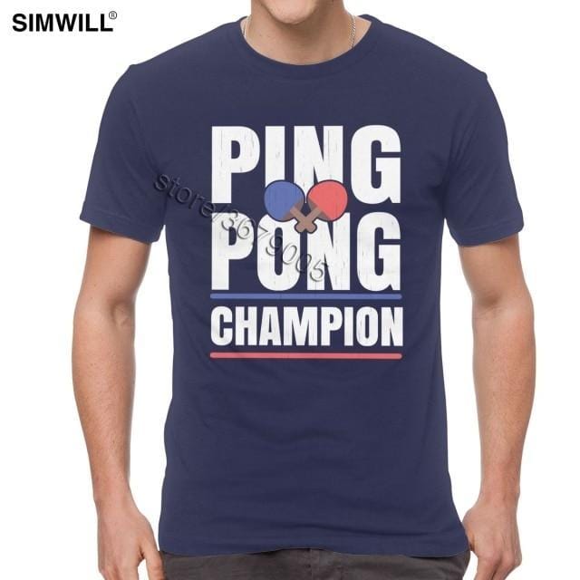 Retro Ping Pong Champion T Shirt - Table Tennis Hub