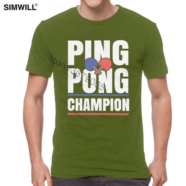 Retro Ping Pong Champion T Shirt - Table Tennis Hub