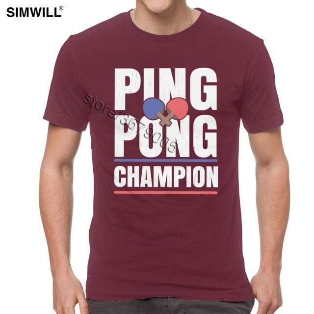 Retro Ping Pong Champion T Shirt - Table Tennis Hub