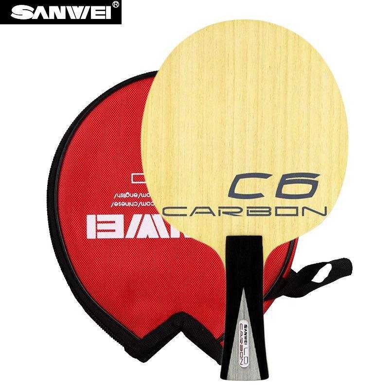 SANWEI C6 LD CARBON 7 Ply Carbon Blade - Table Tennis Hub