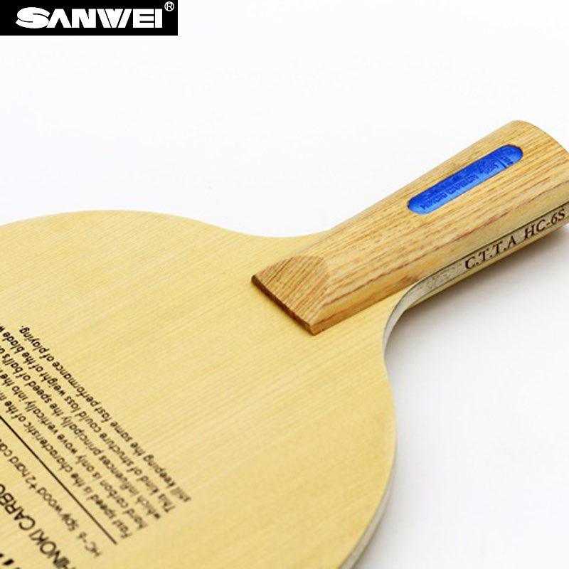 SANWEI HC6S Hino-Carbon Light Weight 5 Ply HINOKI CARBON OFF+ Blade - Table Tennis Hub