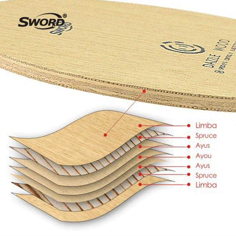 SWORD Dazzle Wood DW 7 Ply Blade - Table Tennis Hub