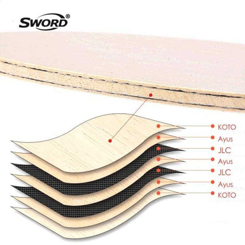 SWORD Gold Feather GF 7 Ply Blade - Table Tennis Hub