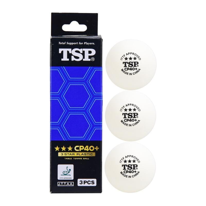 TSP CP40+ Seamed 3-Star Table Tennis Balls x 6 - Table Tennis Hub