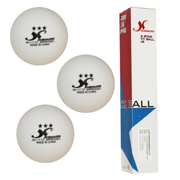 XUSHAOFA 40+ 3 Stars Table Tennis Balls (6 balls) - Table Tennis Hub